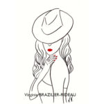 Femme au Chapeau #2-Format A4-Vendue