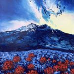 Ciel Étoilé sur Volcan & Champs de Fleurs-Format F12(50x61cm)-300€